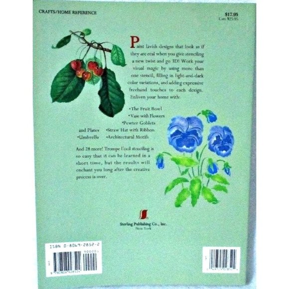 Tromp L'oeil Stenciling Do It Yourself Painting Book by Jocelyn Kerr Holding - Picture 2 of 4